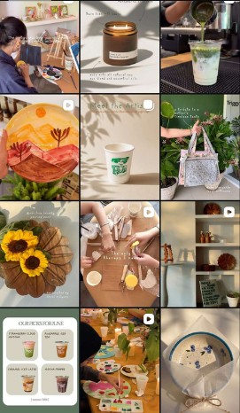 Triggy Instagram grid after