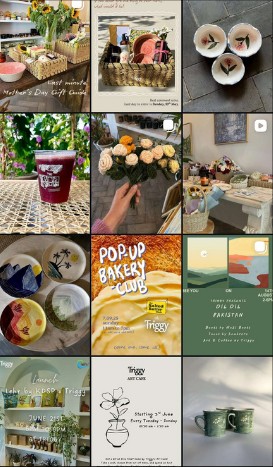 Triggy Instagram grid before