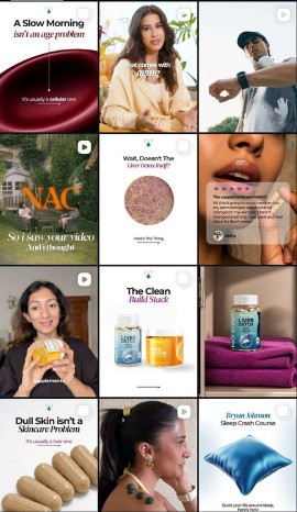 Vitalis Living Instagram grid after