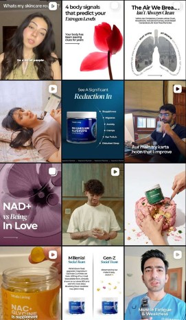 Vitalis Living Instagram grid before